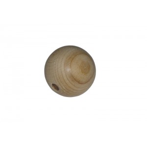 Perla di Legno Naturale con Foro - 40 mm